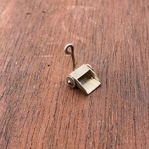 Vintage 925 Sterling Silver Articulated Dust Pan Mexico Pendant Bracelet Charm